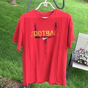 Red Nike football Tee